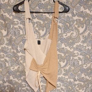 SHEIN Beige and Cream Knit Tank Top